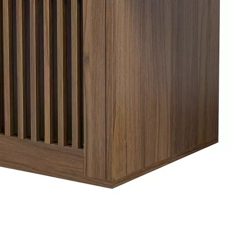 Meuble TV extensible pour chat, meuble console TV, niche pour chat, cache litière avec griffoir, Noyer - ModernLuxe