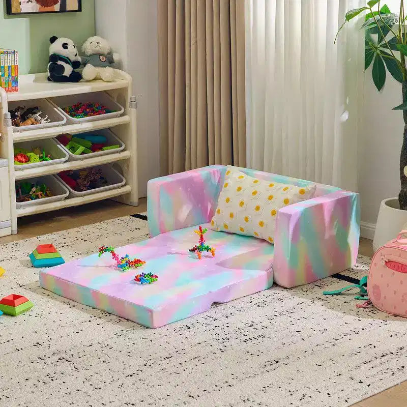 Karl Home Canapé pliant double pour enfants, 1 place, en éponge