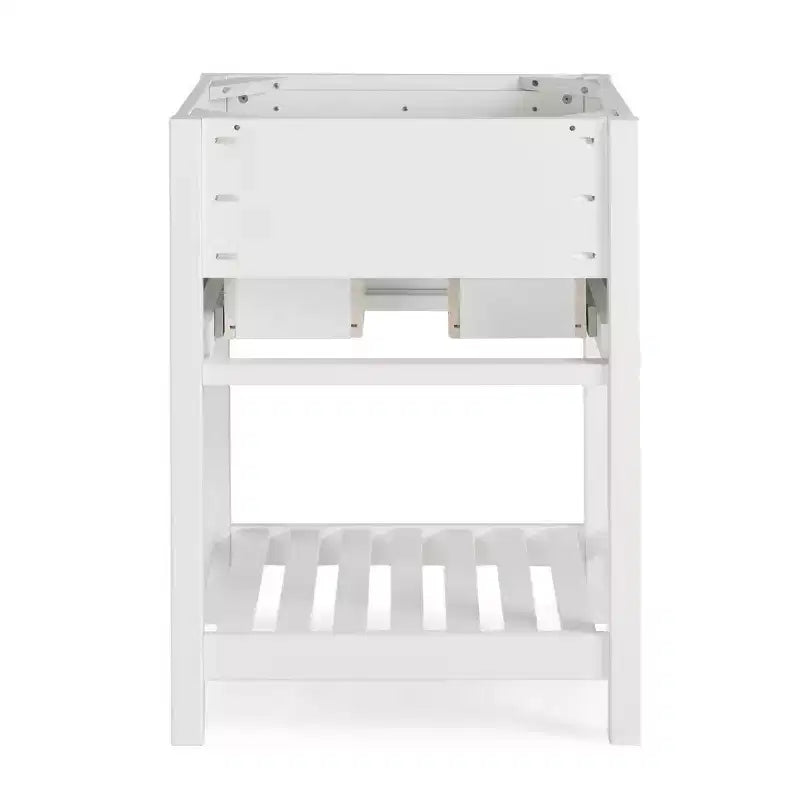 Meuble bas de lavabo Alaterre Furniture Harrison, 61 cm de large, sans plateau, rangement de salle de bain avec tiroirs à fermeture douce, construction en bois de pin massif, blanc