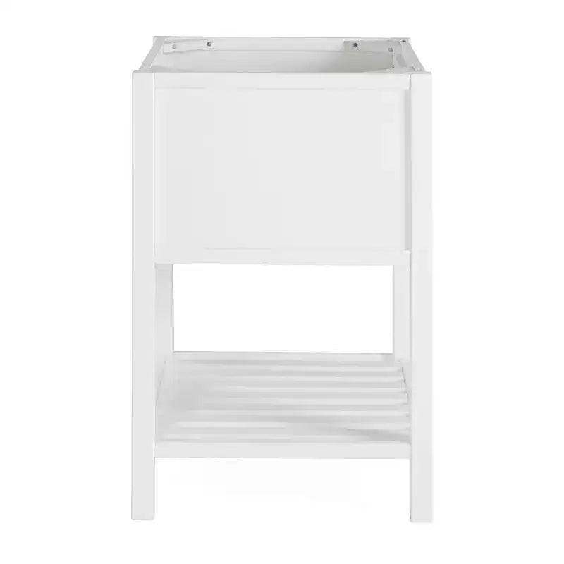 Meuble bas de lavabo Alaterre Furniture Harrison, 61 cm de large, sans plateau, rangement de salle de bain avec tiroirs à fermeture douce, construction en bois de pin massif, blanc