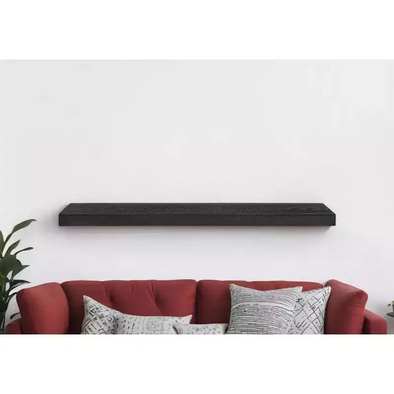 HomeRoots Étagère flottante en bois noir 43