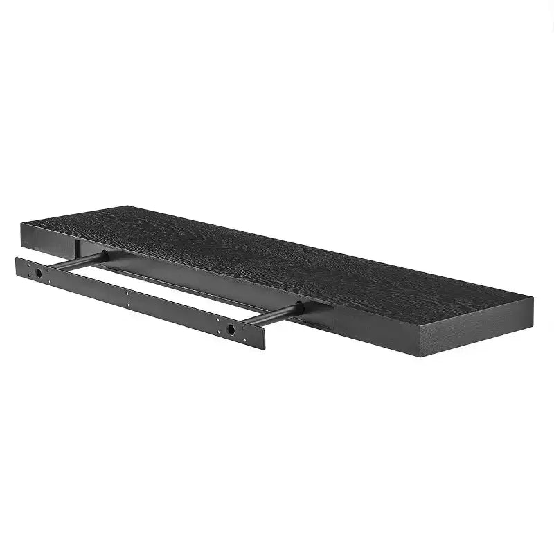 HomeRoots Étagère flottante en bois noir 43