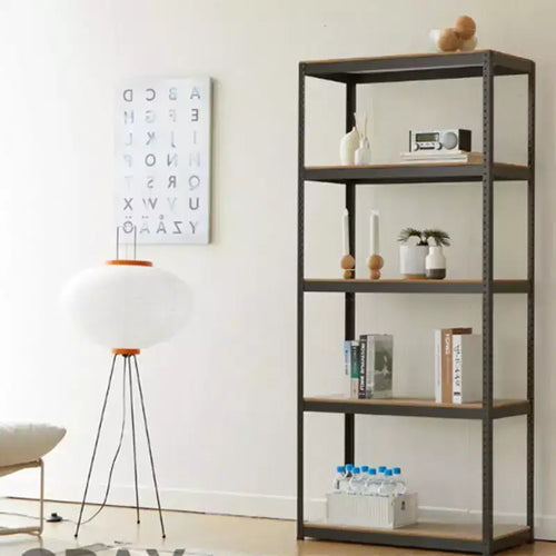 Étagère de rangement à 5 niveaux, étagère de rangement robuste en métal pour garage, étagères de rangement réglables à 5 niveaux pour cuisine, sous-sol, garage 60x40x120cm