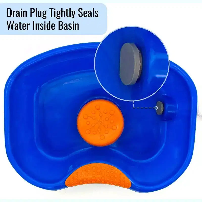 Bassine à shampoing portable DMI pour le chevet et le lavage des cheveux, les coupes de cheveux et la coloration pour les personnes âgées, handicapées, alitées et à mobilité réduite.