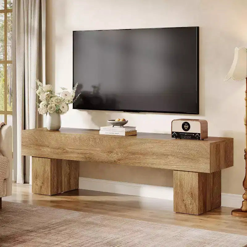 Meuble TV Lantine 63, Centre de divertissement, Console TV basse pour salon, Longs meubles TV pour téléviseurs de 55/60/65 pouces