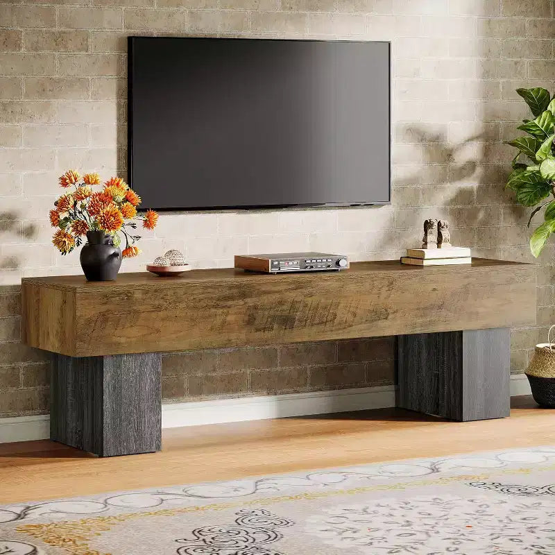Meuble TV Lantine 63, Centre de divertissement, Console TV basse pour salon, Longs meubles TV pour téléviseurs de 55/60/65 pouces