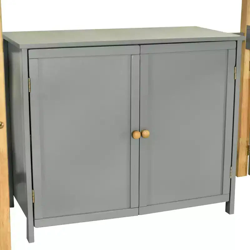 Lit mezzanine avec bureau pliable, cadre de lit mezzanine en bois avec armoire de rangement intégrée et compartiments