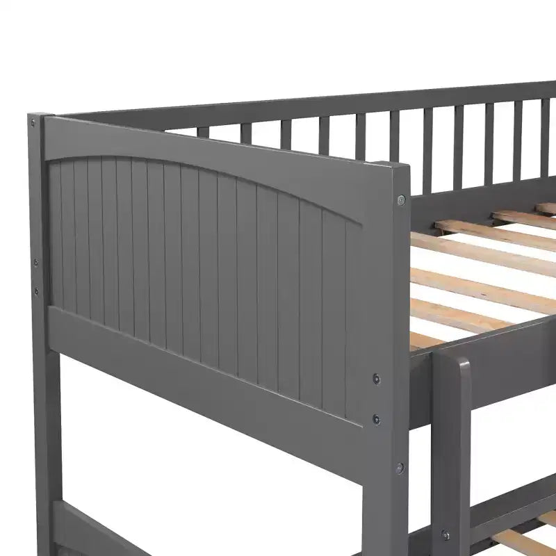 Lits superposés en bois en forme de L jumeaux avec 3 tiroirs de rangement, lit mezzanine triple en bois jumeau sur jumeau pour 3 enfants