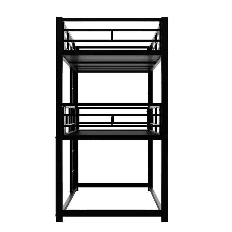 Lit superposé triple en métal pour 3 enfants, lits superposés jumeaux 3 en 1 avec échelle et barrière de sécurité pour chambre à coucher