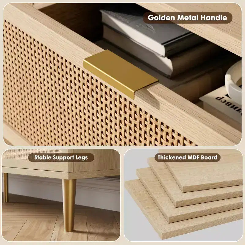 Commode de chambre à coucher avec 6 tiroirs, commode en bois pour placard, grande commode double avec tiroirs profonds, pour salon, couloir