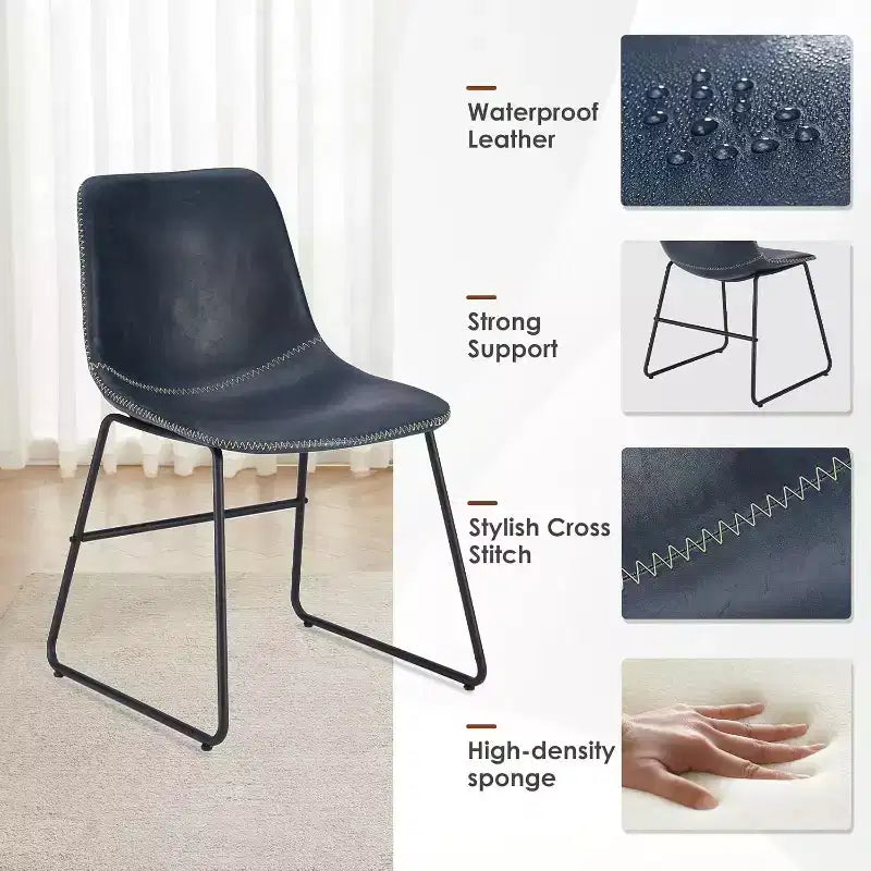 Chaises de salle à manger marron, lot de 4, pour cuisine et salle à manger