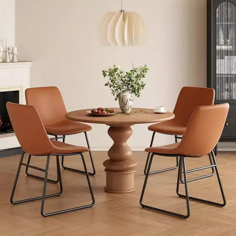 Chaises de salle à manger marron, lot de 4, pour cuisine et salle à manger