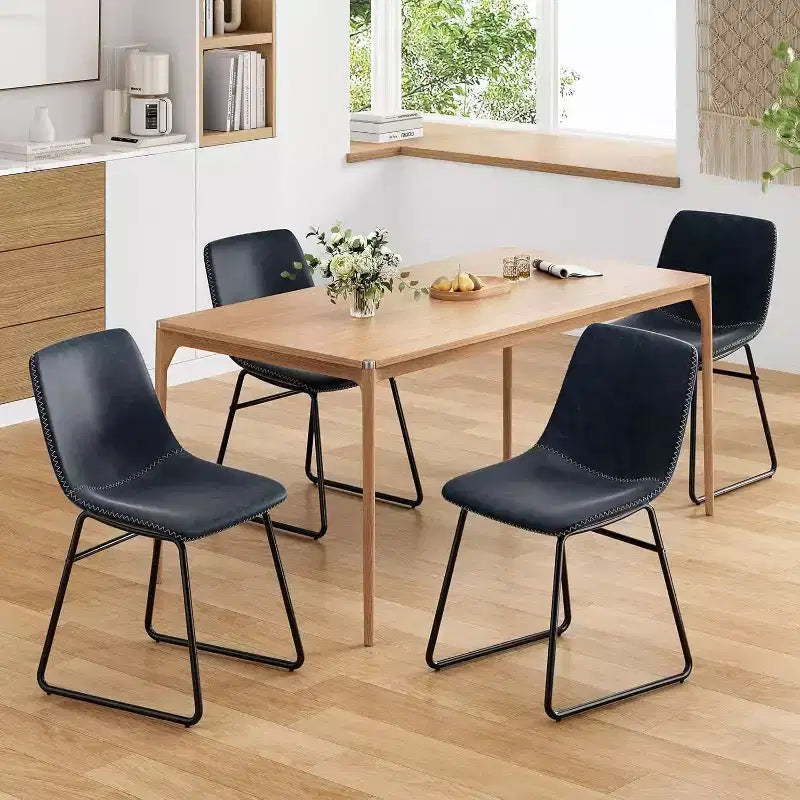 Chaises de salle à manger marron, lot de 4, pour cuisine et salle à manger