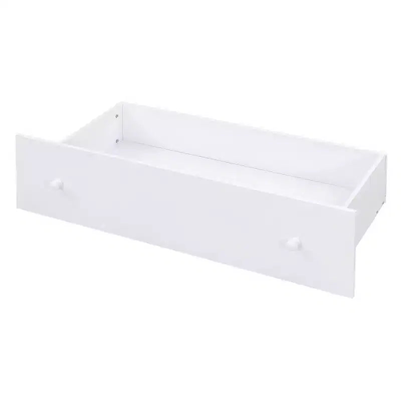 Lit mezzanine double bas avec 7 tiroirs et garde-corps complets, lit mezzanine double en L et lit plateforme double pour chambre d'enfants et d'adolescents