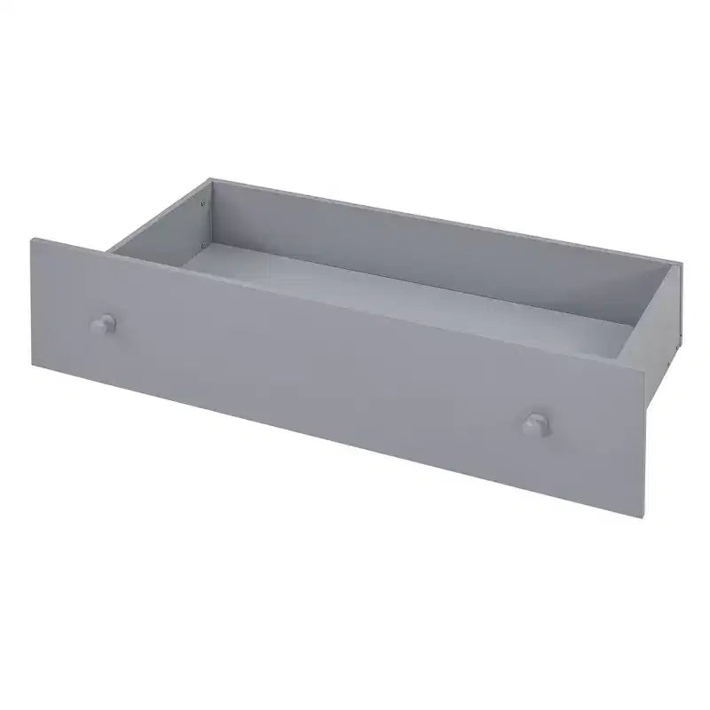 Lit mezzanine double bas avec 7 tiroirs et garde-corps complets, lit mezzanine double en L et lit plateforme double pour chambre d'enfants et d'adolescents