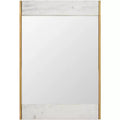 Kandi Faux Marble Mirror - 24 x 36 - CMI1006 - White/Brass - Safavieh