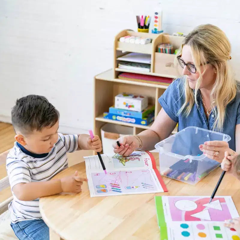Meuble de rangement ECR4Kids Streamline à 15 casiers avec 15 bacs à façade incurvée, 5x3, mobilier pour enfants