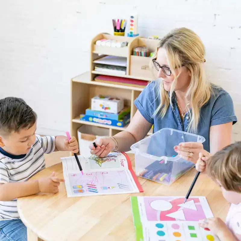 Meuble de rangement mobile à 25 casiers ECR4Kids et 25 bacs de rangement à façade ouverte, 5x5, Meuble pour enfants