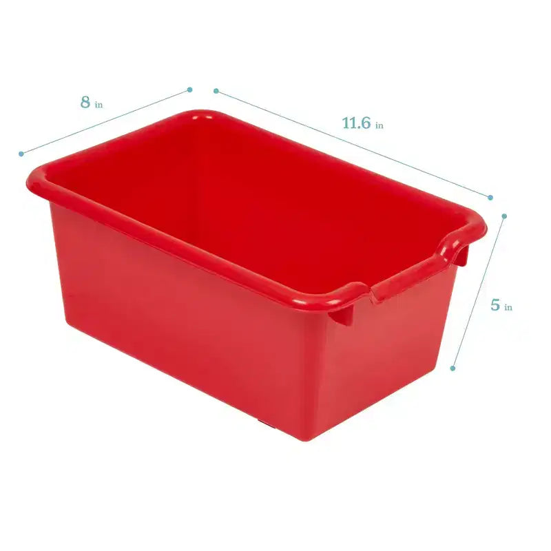 Vestiaire à 5 compartiments pour tout-petits et 5 bacs de rangement avant à écope ECR4Kids Streamline, Rangement à casiers