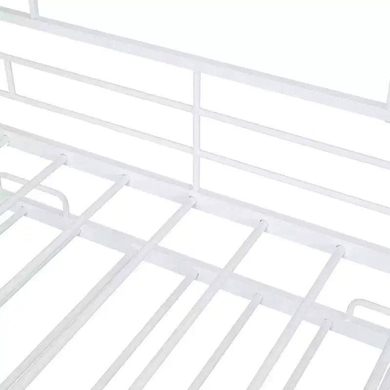 Lit de repos cabane avec lit gigogne et étagère de rangement, cadre de lit robuste pour enfants, adolescents et adultes