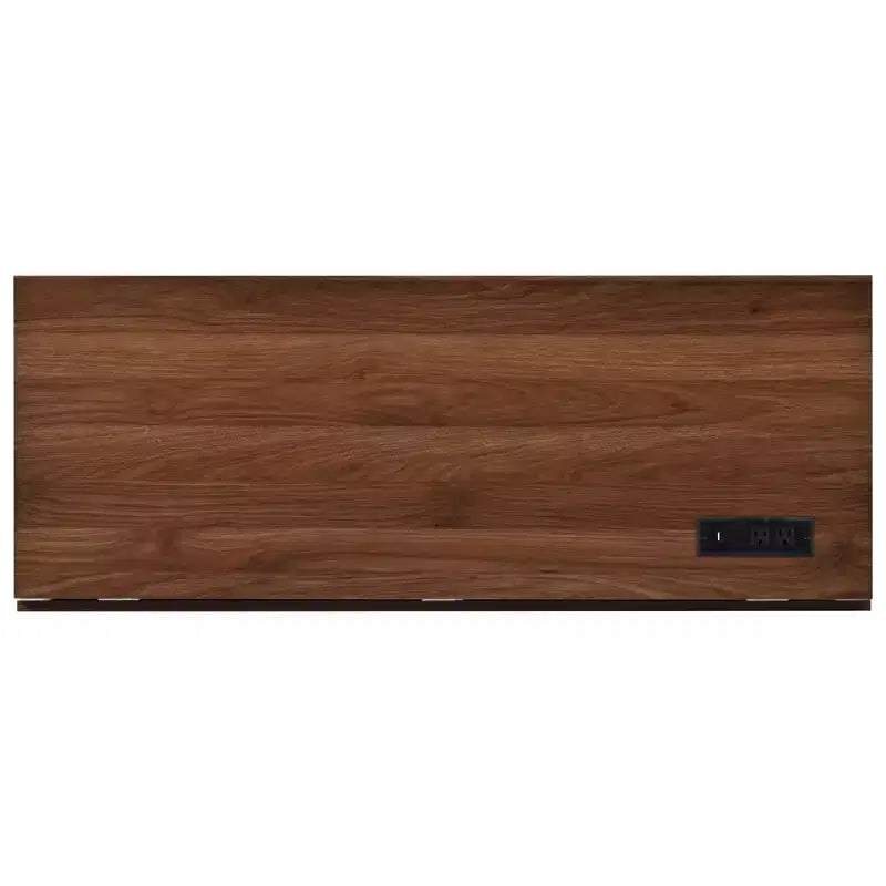 55,5" Ilot de cuisine de style campagnard avec porte coulissante en forme de grange, abattant, 3 tiroirs, prise de courant, chariot roulant avec porte-épices et porte-serviettes