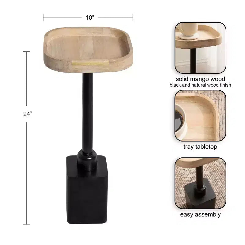 Table d'appoint Woodrow Square par Kate and Laurel