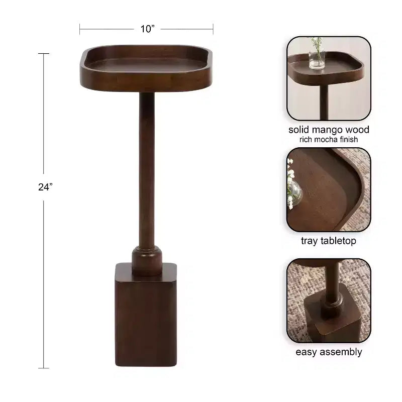 Table d'appoint Woodrow Square par Kate and Laurel