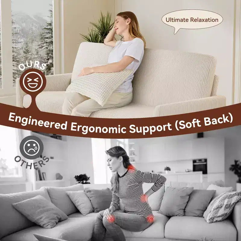 Canapé Dyonery, coussin en mousse à mémoire de forme, montage sans outils, design moderne du milieu du siècle pour petits espaces