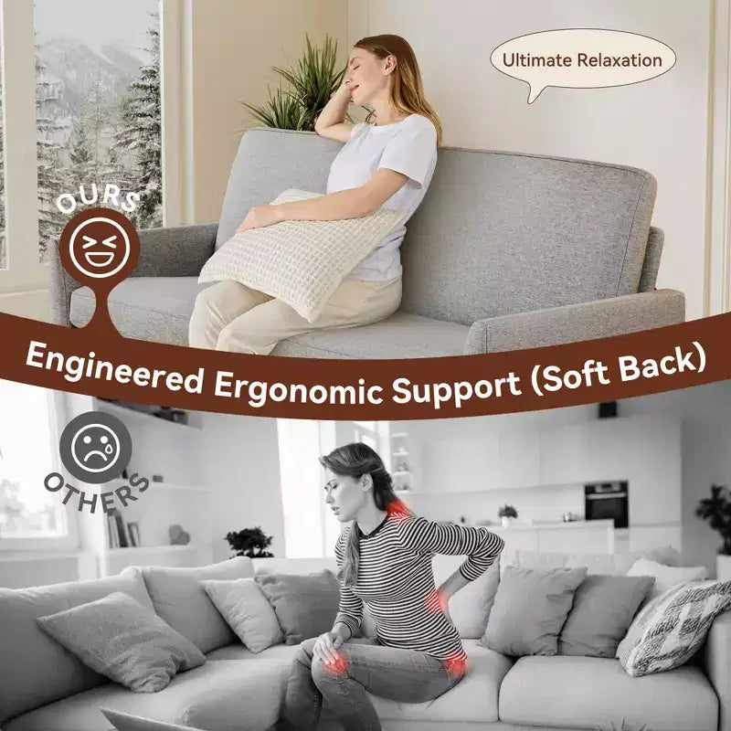 Canapé Dyonery, coussin en mousse à mémoire de forme, montage sans outils, design moderne du milieu du siècle pour petits espaces