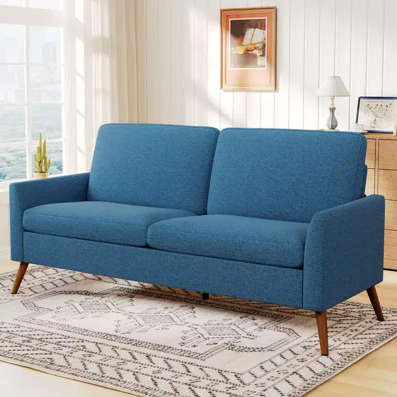 Canapé Dyonery, coussin en mousse à mémoire de forme, montage sans outils, design moderne du milieu du siècle pour petits espaces