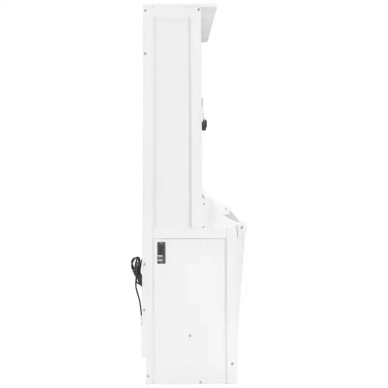 Lit escamotable Whisen Queen Murphy avec bureau, lumières LED et station de recharge USB