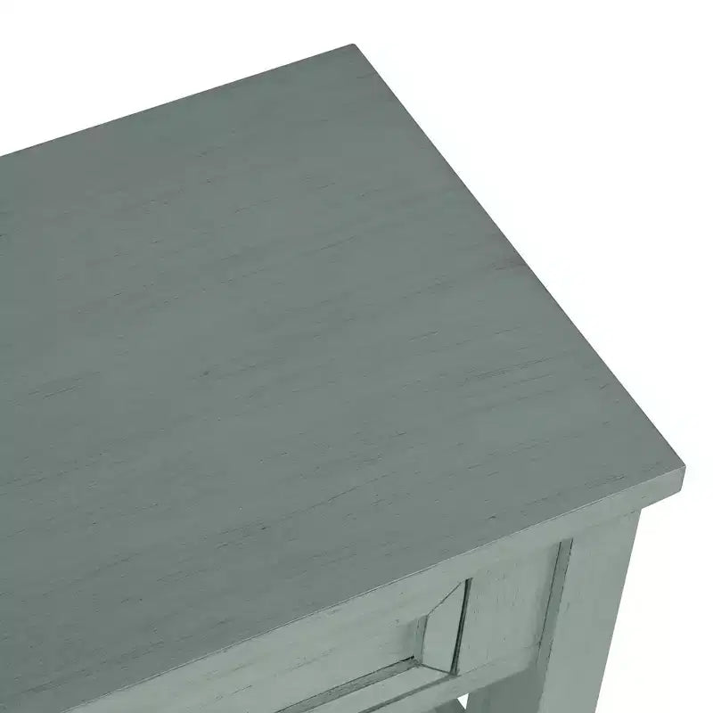 Console de rangement vintage Overton en bois massif avec 4 tiroirs et étagère ouverte GDFStudio