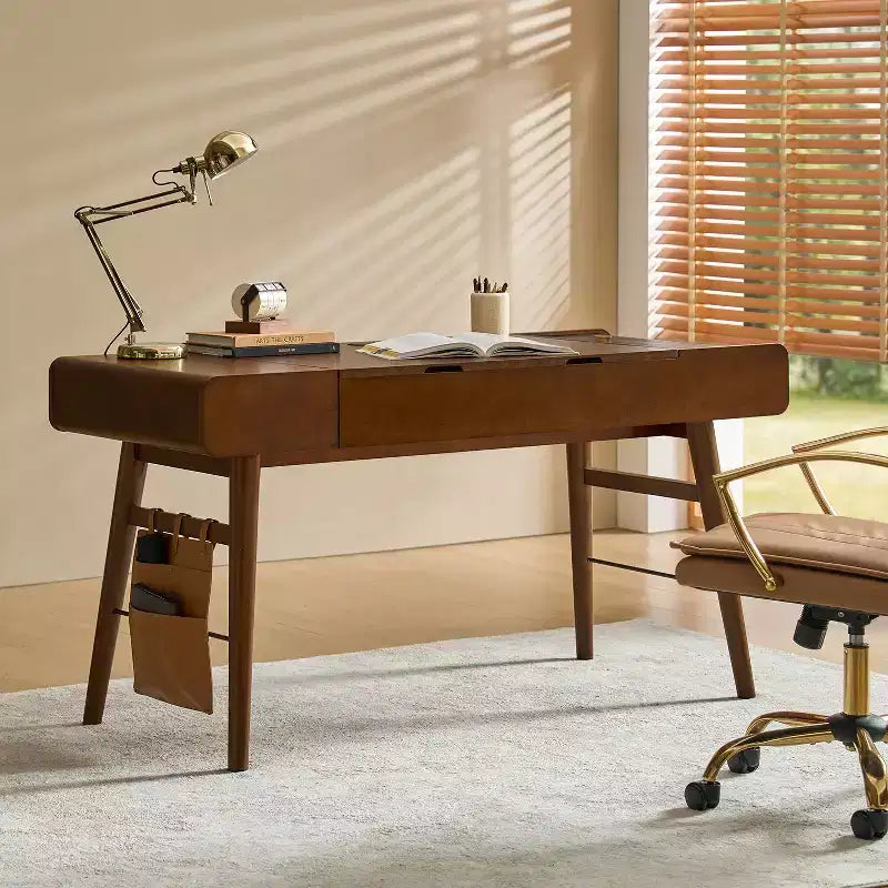 Vince Bureau Moderne du Milieu du Siècle 60 avec Plateau Réglable en Hauteur|HULALA HOME-ACORN