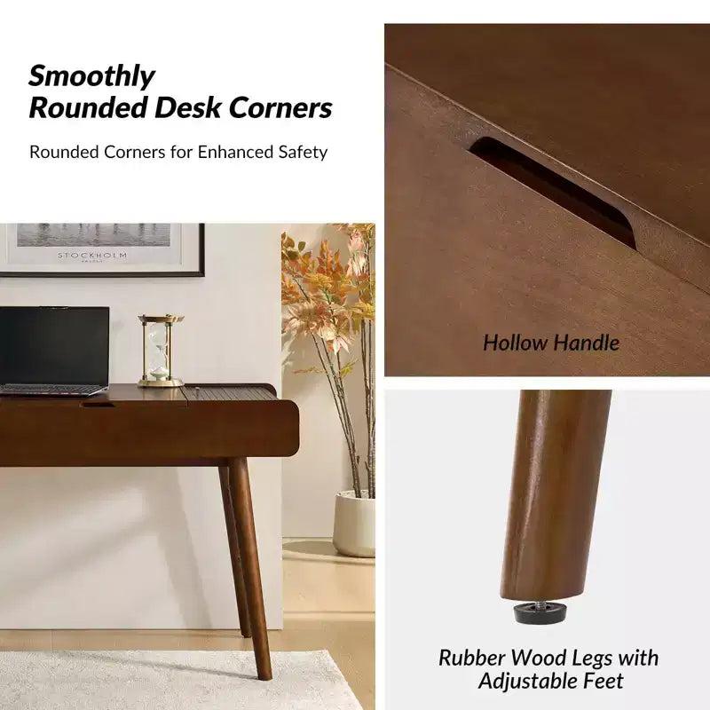 Vince Bureau Moderne du Milieu du Siècle 60 avec Plateau Réglable en Hauteur|HULALA HOME-ACORN