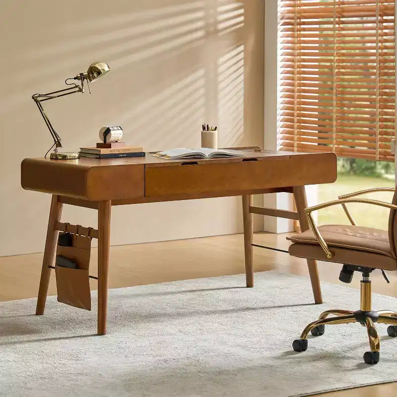 Vince Bureau Moderne du Milieu du Siècle 60 avec Plateau Réglable en Hauteur|HULALA HOME-ACORN