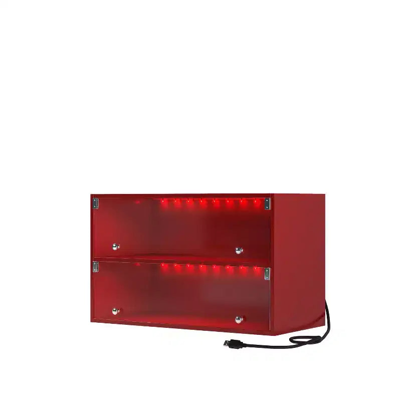 Meuble à chaussures Okak, Meuble à chaussures avec porte vitrée, Organisateur de chaussures pour chambre à coucher, salon, entrée