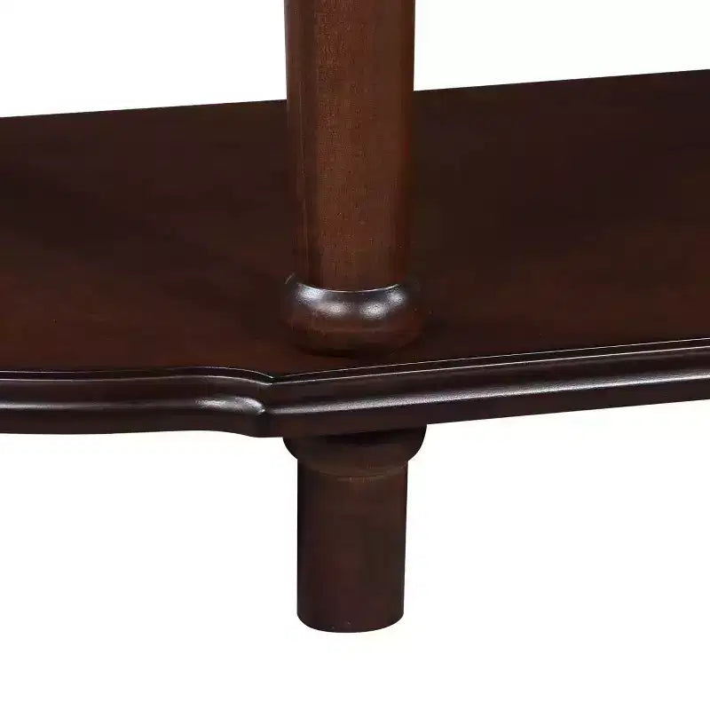 Hostack Table console rétro en bois courbé de 52 pouces avec étagère ouverte et 2 tiroirs pour salon et couloir, Espresso