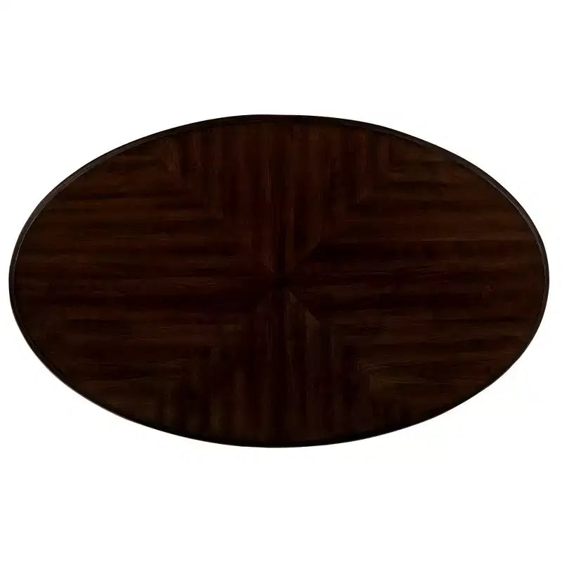 Hostack table basse ovale en bois 42'' à 2 niveaux et étagère de rangement ouverte pour salon, beige et plateau expresso