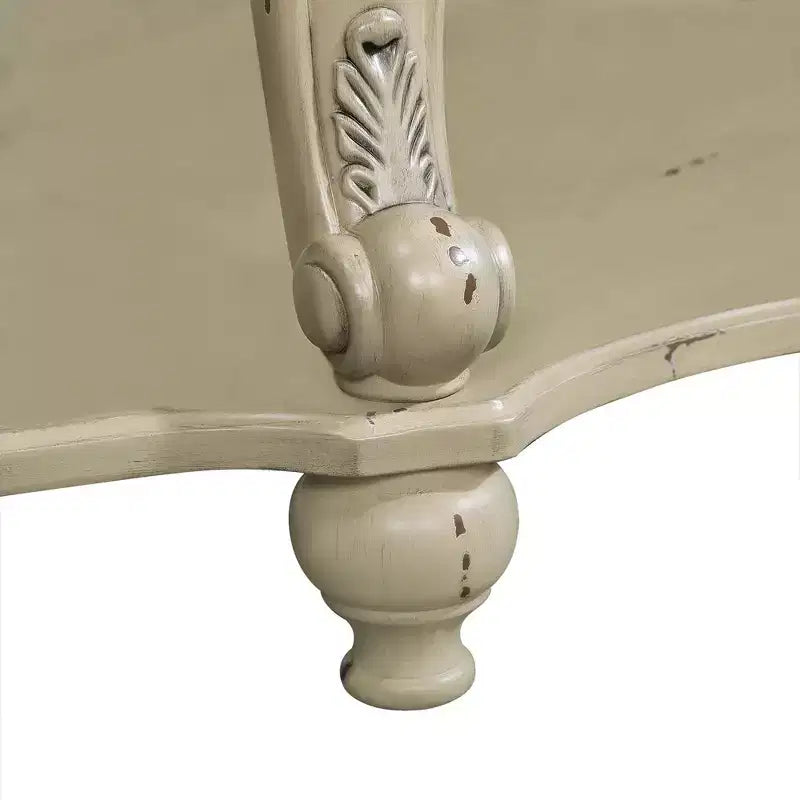 Hostack table basse ovale en bois 42'' à 2 niveaux et étagère de rangement ouverte pour salon, beige et plateau expresso