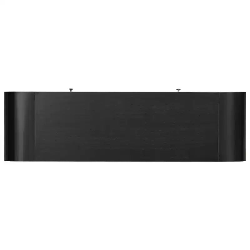Console rustique Luxystar avec façade de tiroir cannelée, coins arrondis et pieds épais pour couloir et salon, noir