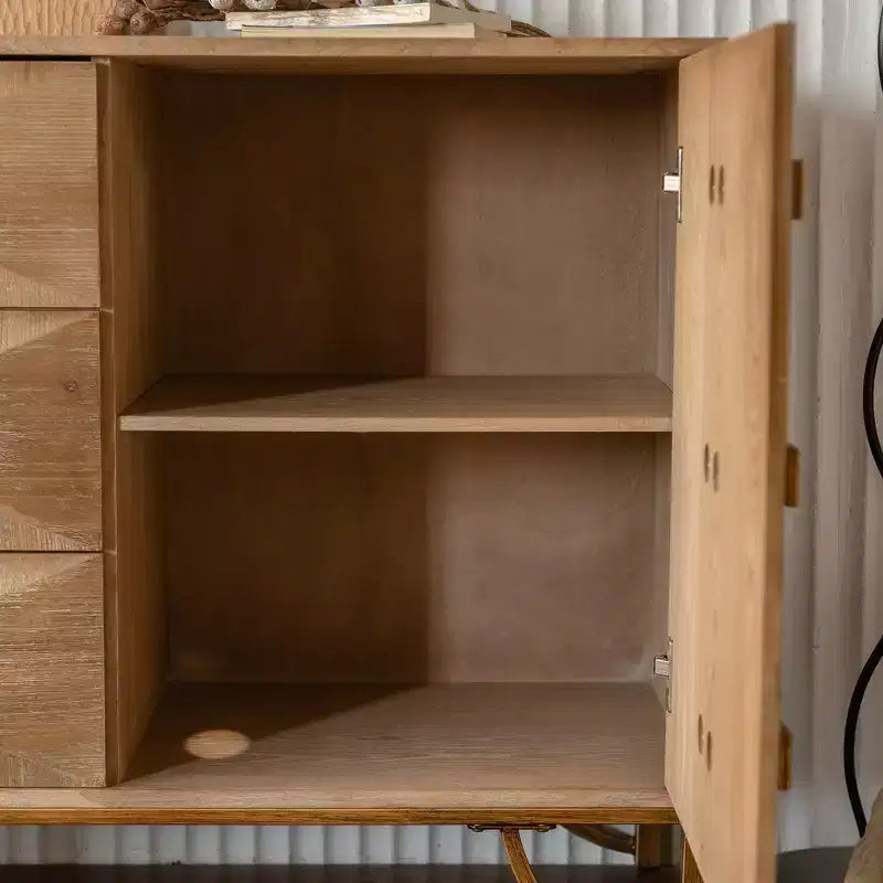 CLIHOME Commode moderne à 9 tiroirs, chiffonnier en bois clair, meuble TV pour chambre à coucher, salon, couloir