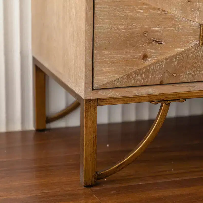 CLIHOME Commode moderne à 9 tiroirs, chiffonnier en bois clair, meuble TV pour chambre à coucher, salon, couloir