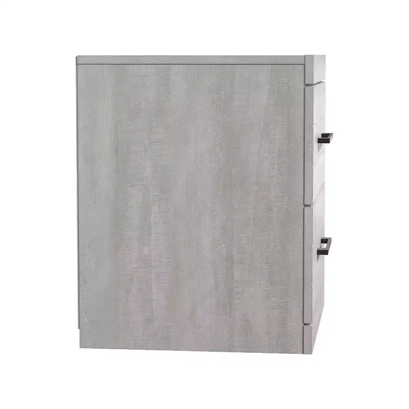 Table de chevet 2 tiroirs Galano Hamsper avec rangement Chêne gris poussiéreux