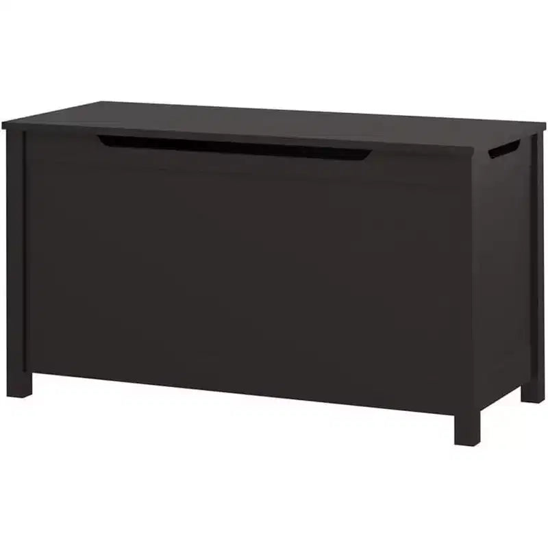 Acekool Coffre à Jouets en Bois avec Charnière de Sécurité, Banc de Rangement pour Enfants avec Couvercle pour Chambre à Coucher, Salle de Jeux, Salon, 80x33x42.4 cm Marron Foncé