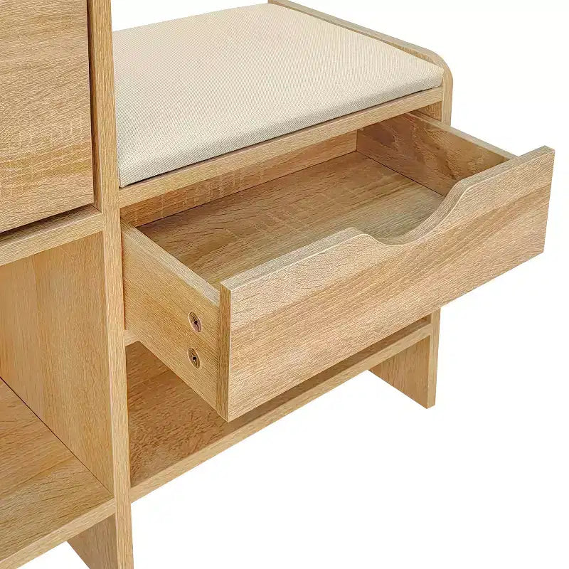 Meuble à chaussures Okak 47,2 po, organisateur de chaussures autoportant avec 2 tiroirs basculants et 1 grande étagère, armoire de rangement pour chaussures pour entrée, salon, marron