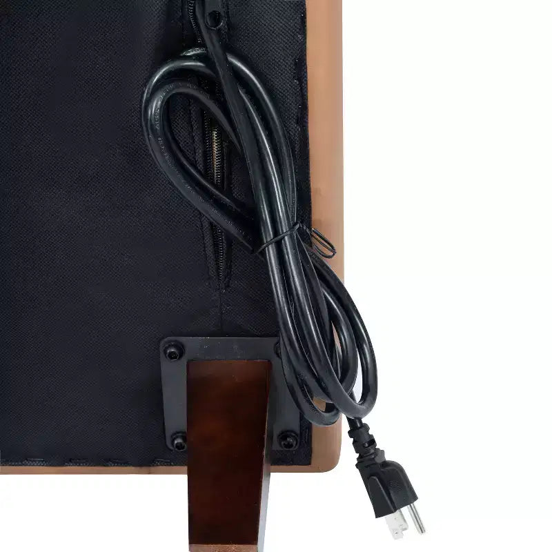Flash Furniture HERCULES Artemis Canapé de réception rembourré avec 4 prises de courant alternatif/2 ports USB/2 ports USB-C et pieds en bois de noyer avec patins réglables