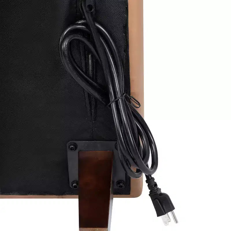 Flash Furniture HERCULES Artemis Ensemble de réception rembourré 3 pièces, 8 prises CA/4 ports USB/4 ports USB-C et pieds en noyer avec patins réglables