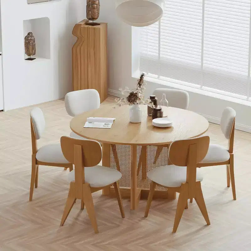 MAYEERTY Chaises de salle à manger, lot de 2, pieds en bois naturel, pour salle à manger