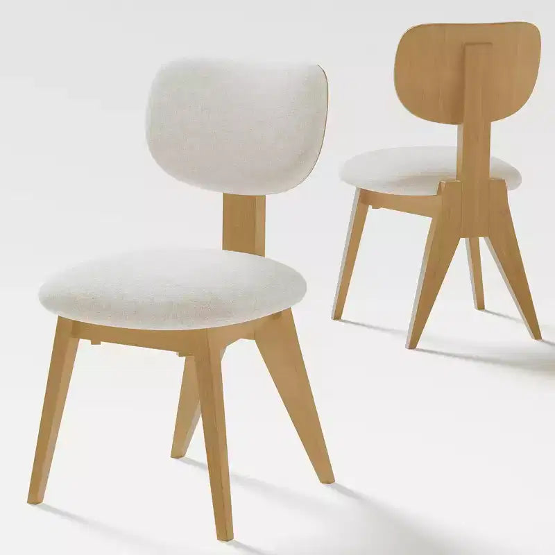 MAYEERTY Chaises de salle à manger, lot de 2, pieds en bois naturel, pour salle à manger