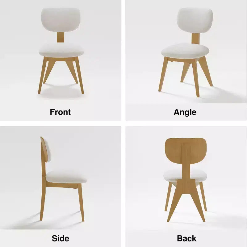 MAYEERTY Chaises de salle à manger, lot de 2, pieds en bois naturel, pour salle à manger